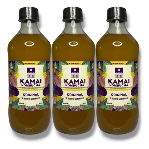 Tripack Kombucha Kamai Original 500ml X3